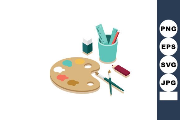 Artist Palette Paintbrushes Eraser Ruler: A Visual Foundation for Creative Workflows
