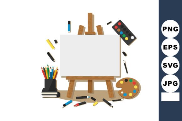 Blank Canvas and Art Supplies with Woode: A Creative Resource for Artists and Designers