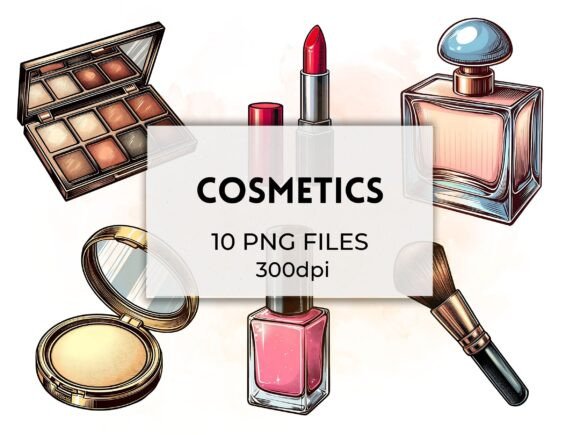 Cosmetics Clipart Makeup PNG Graphics: A Visual Resource for Beauty-Themed Design Projects