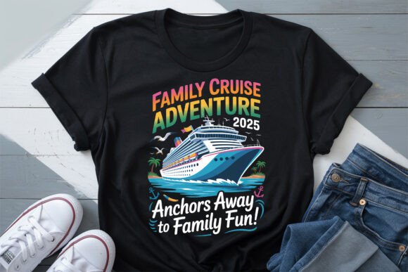 Family Cruise Adventure 2025 Shirt PNG – High-Quality Design for Creative Projects