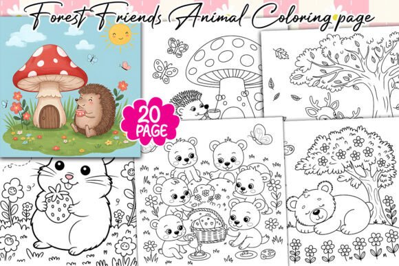 Forest Friends Animal Coloring Page: A Creative Resource for All Ages