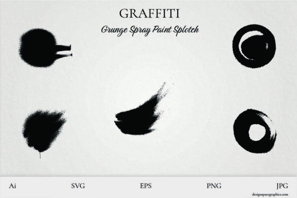 Grunge Spray Paint Splotches Vectors
