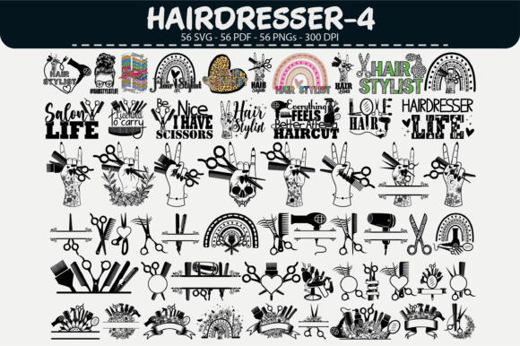 Hairdresser Vector Clipart – 56 Designs for Creative and Professional Use