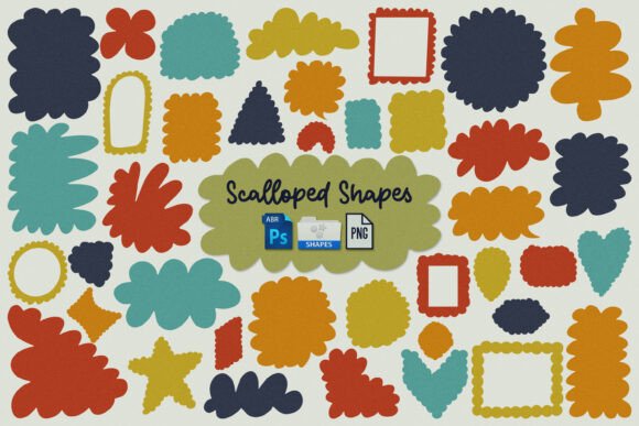 Hand Drawn Scalloped Shapes Collection: A Versatile Creative Resource
