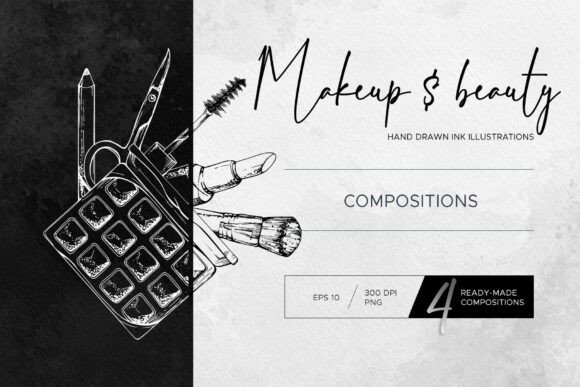 Makeup Beauty in Ink: Compositions for Creative and Commercial Use