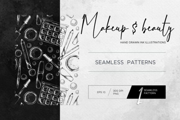 Makeup Beauty in Ink: Exploring Seamless Design for Creative and Commercial Use