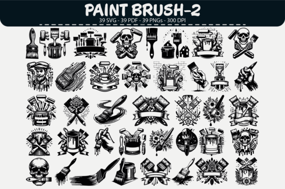 Paint Brush Clipart – 39 Designs: A Strategic Creative Resource for Makers and Marketers