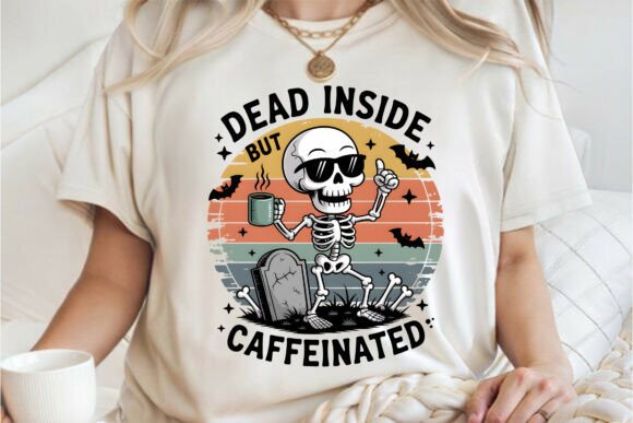 Skeleton Coffee PNG, Dead Inside Funny – A Unique Design for Every Occasion