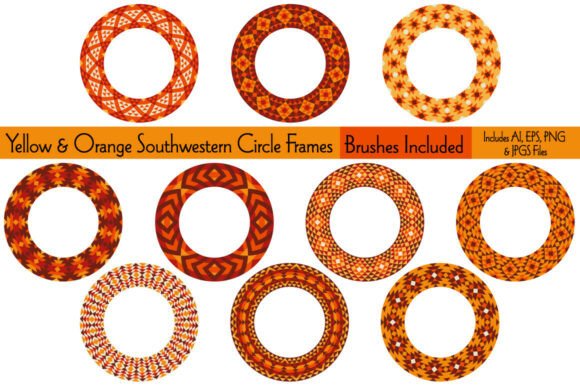 Southwestern Circle Frames for Creative Projects