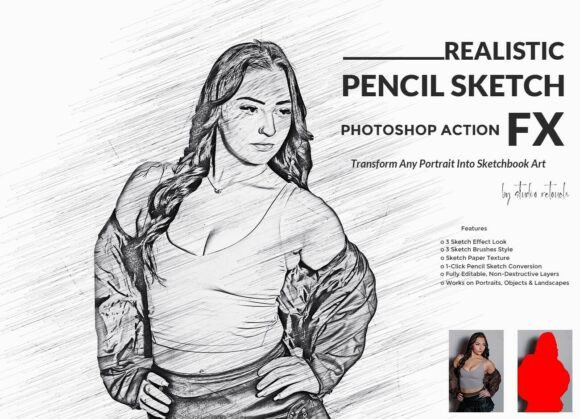 Transform Your Photos with Realistic Pencil Sketch FX Photoshop Action