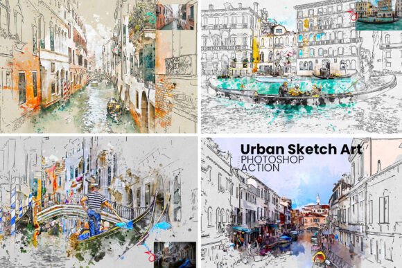 Transform Your Photos with Urban Sketch Art Photoshop Action