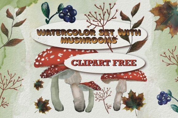Watercolor Mushrooms: A Whimsical Design Resource